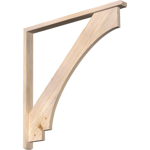Ekena Millwork Imperial Craftsman Smooth Bracket w/ Offset Brace, Douglas Fir, 3 1/2"W x 44"D x 44"H BKT0402X44X44IMP04SDF - main